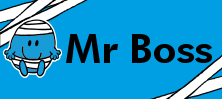 Mr Men and Little Miss name tag Mr Bump design