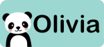 Aperçu de l’étiquette nominative Olivia